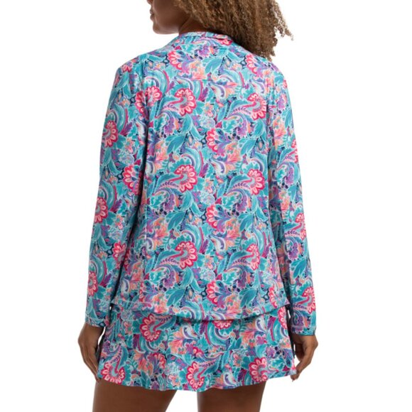 GOTTEX Blue Multi Zip Front Jacket - Picture 2 of 2